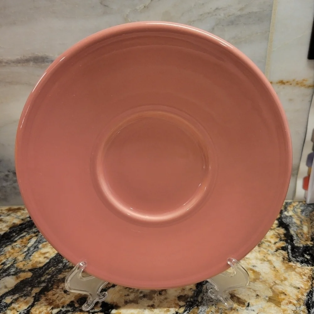 Fiesta Jumbo Saucer By Homer Laughlin China RETIRED ROSE